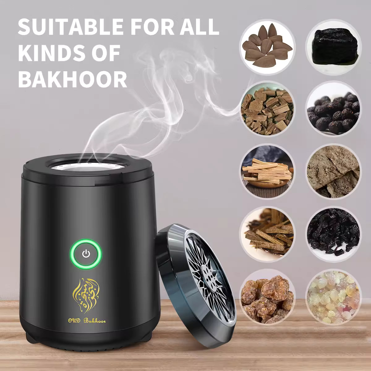 Oud Bakhoor Portable Electric Incense Burner – BK18