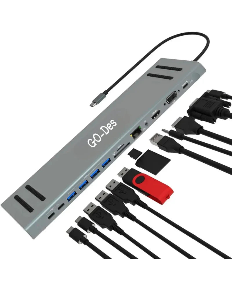 GO-DES USB-C Multi function Docking Station