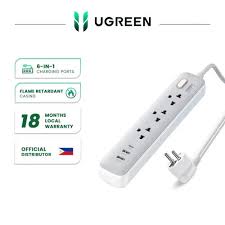 Ugreen 30W 3 AC Power Strip with Master Switch (2A1C) – CD286