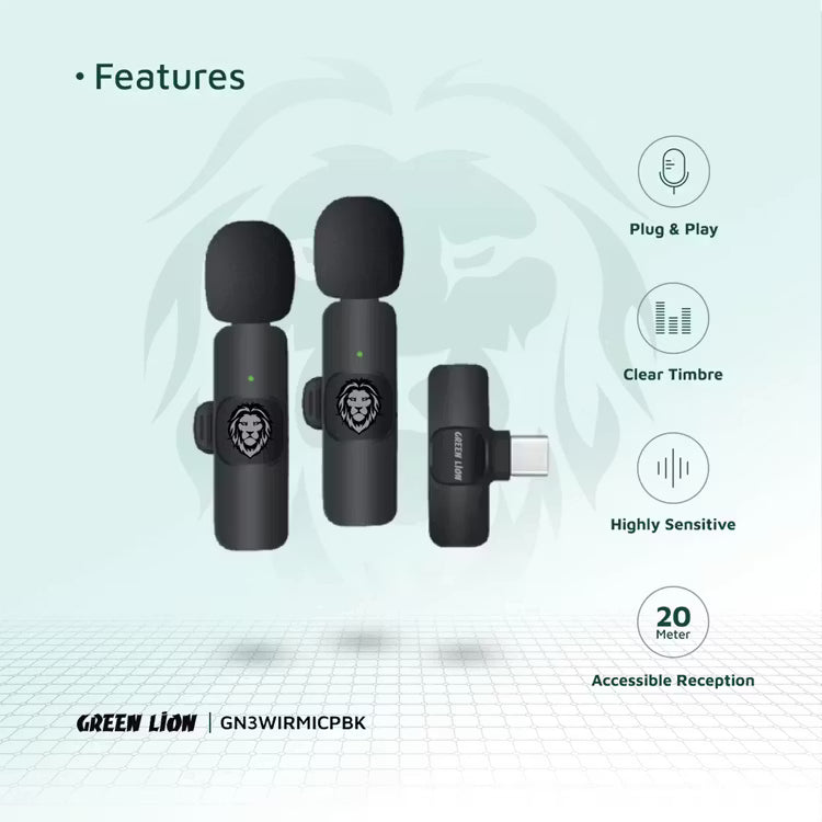 Green Lion 3-in-1 Wireless Microphone