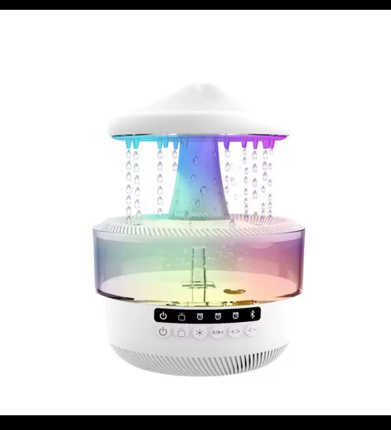 Rainfall Bluetooth Humidifier - All-in-One Stereo, Night Light, and Humidifier