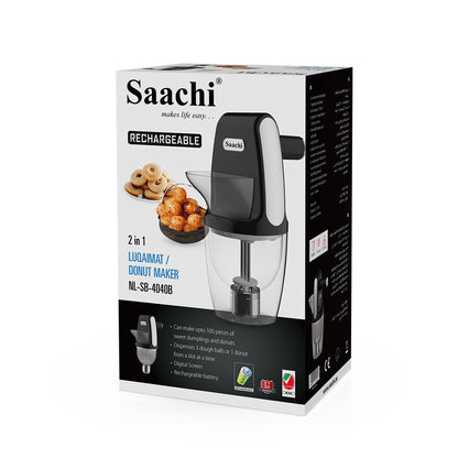 Saachi 2-in-1 Luqaimat &amp; Donut Maker NL-SB-4040B-BK
