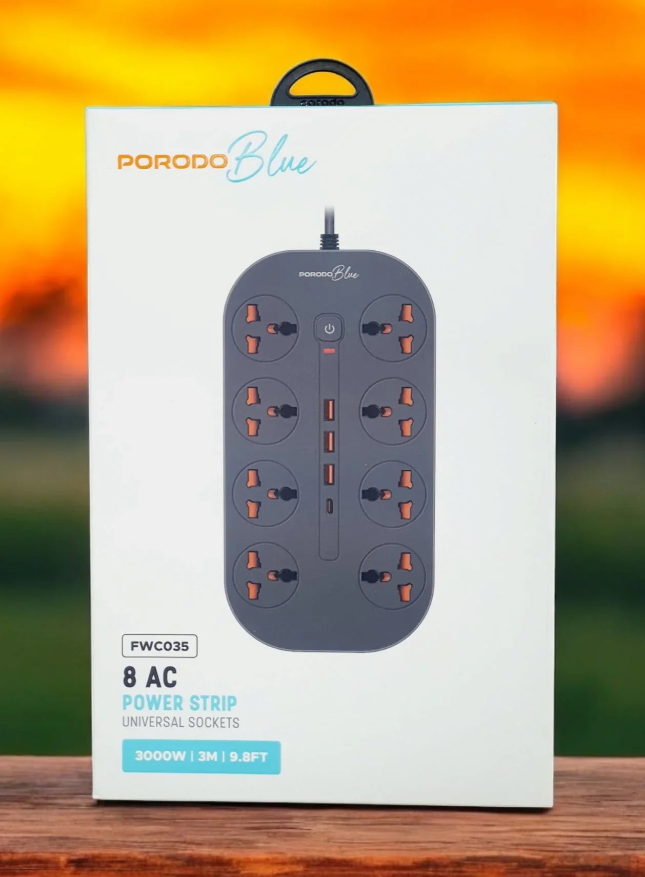 Porodo Blue 8AC FWC035 Socket