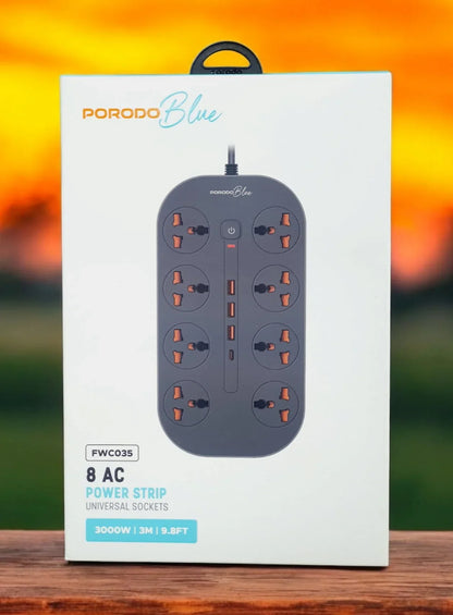 Porodo Blue 8AC FWC035 Socket