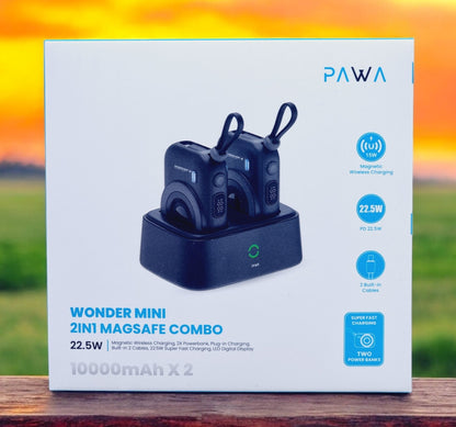 PAWA WONDER MINI MAGSAFE 2IN1 COMBO POWER BANK 10000mAh