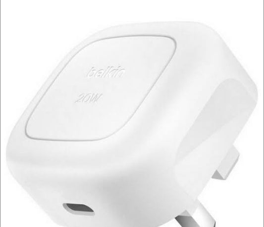 Belkin BoostCharge Compact USB-C Wall Charger 20W - Fast and Safe Charging Solution