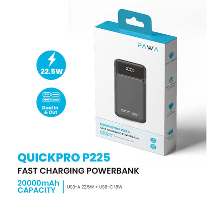 QUICKPRO P225 FAST CHARGING POWERBANK 20000mAh